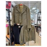 LOT OF VINTAGE MILITARY UNIFORMS IKE JACKETS ETC