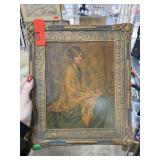VINTAGE 1930S LITHO A GARRETT ALICE BLUE GOWN