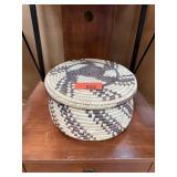 HANDMADE LIDDED BASKET