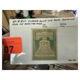 RV1 MINT NH AUTO REVENUE STAMPS 1942 1ST AUTO
