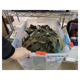 VERY LARGE BIN OF MILITARY CANVAS ITEMS