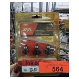 NEW SKIL 3PC ROUTER BITS 91006
