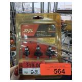 NEW SKIL 3PC ROUTER BITS 91006