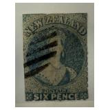 NEW ZEALAND #44 1871 ISSUE RARE STAMP