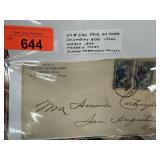 230 PAIR ON COVER COLUMBIAN EXPO STAMPS