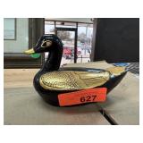 VINTAGE HAND PAINTED LACQUER DUCK BOX THAILAND