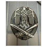 GERMAN WWII NUMBERED GENERAL ASSAULT BADGE
