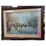 LARGE SIGNED G HARVEY AP PRINT SIGNED WALL STREET LARGE SIGNED G HARVEY AP PRINT SIGNED WALL STREET