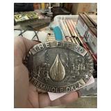 THE FIELD SEMINOLE OKLA SEALED BELT BUCKLE THE FIELD SEMINOLE OKLA SEALED BELT BUCKLE