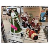 LOT OF SANTA CLAUS FIGURES & NESTING DOLL LOT OF SANTA CLAUS FIGURES & NESTING DOLL
