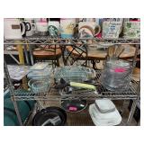 CONTENTS OF SHELF LOT OF GLASSWARE / KITCHEN CONTENTS OF SHELF LOT OF GLASSWARE / KITCHEN