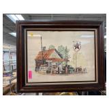 SIGNED HAND WATERCOLORED PRINT AL RICHARDSON SIGNED HAND WATERCOLORED PRINT AL RICHARDSON