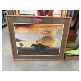 LARGE FRAMED COWBOY PRINT A.T. COX LARGE FRAMED COWBOY PRINT A.T. COX