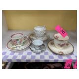 4PC CHINA CUPS AND SAUCERS 4PC CHINA CUPS AND SAUCERS