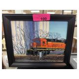 ORIGINAL OIL PAINTING BNSF TRAIN BILL GOFFRIER ORIGINAL OIL PAINTING BNSF TRAIN BILL GOFFRIER