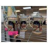 3PC GERMAN BEER STEINS 3PC GERMAN BEER STEINS