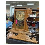 ANTIQUE GINGERBREAD CLOCK AS IS ANTIQUE GINGERBREAD CLOCK AS IS