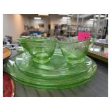 LOT OF VINTAGE VASELINE URANIUM GLASS