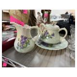 3 PC PORCELAIN LOT CREAMER SUGAR & SM SAUCER