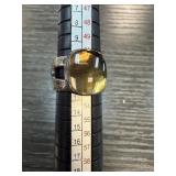 STERLING SILVER HAND MADE TOPAZ RING NOTE