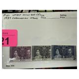 FIJI MINT SET 3 1937 CORONATION ISSUE STAMPS