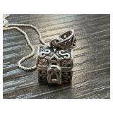 STERLING SILVER PRAYER BOX & CHAIN