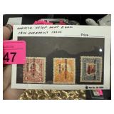 MEXICO MINT OG 1914 OVERPRINT ISSUES STAMPS