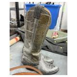 NOCONA SNAKESKIN COWBOY BOOTS 5B + 3 BELTS ALLIGAT