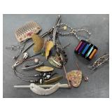 LOT OF MIXED HAIR COMBS ETC
