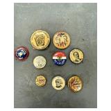 LOT OF VINTAGE AND ANTIQUE POLITICAL BUTTONS