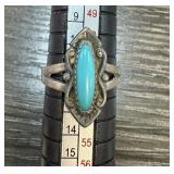 STERLING SILVER TURQUOISE RING