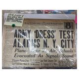 BALTIMORE NEWS POST FALSE ALARM IN NYC WWII