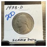 1938-D JEFFERSON NICKEL SCARCE DATE