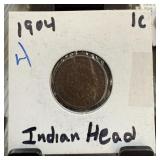 1904 INDIAN HEAD PENNY CENT