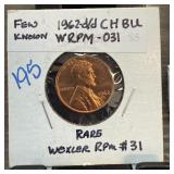 1962-D/D WEXLER RPM 31 MEMORIAL PENNY CENT