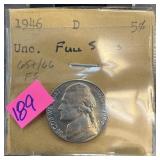 1946-D JEFFERSON NICKEL UNC