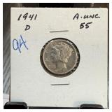 1941-D MERCURY SILVER DIME