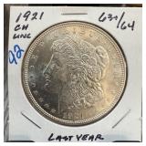 1921 MORGAN SILVER DOLLAR
