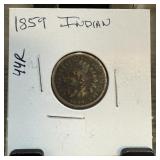 1859 INDIAN HEAD PENNY CENT