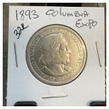 1893 COLUMBIAN EXPO SILVER COMMEM HALF DOLLAR