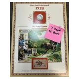1928 BUFFALO NICKEL & STAMP IGNORE THE POST IT