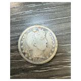 1906 BARBER SILVER QUARTER