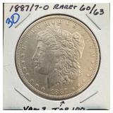 1887 / 7-O MORGAN SILVER DOLLAR VAM2 TOP 100