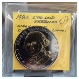 1982 24K GOLD ENHANCED WASHINGTON DOUBLE EAGLE