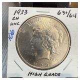 1923 PEACE SILVER DOLLAR HIGH GRADE COIN