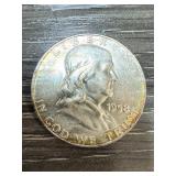 1958-D FRANKLIN SILVER HALF DOLLAR
