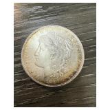 1921-D MORGAN SILVER DOLLAR TONED