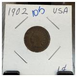 1902 INDIAN HEAD PENNY CENT