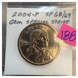 2004 GEM SPECIAL STRIKE SACAGAWEA DOLLAR