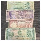 4PC VINTAGE CURRENCY NOTES